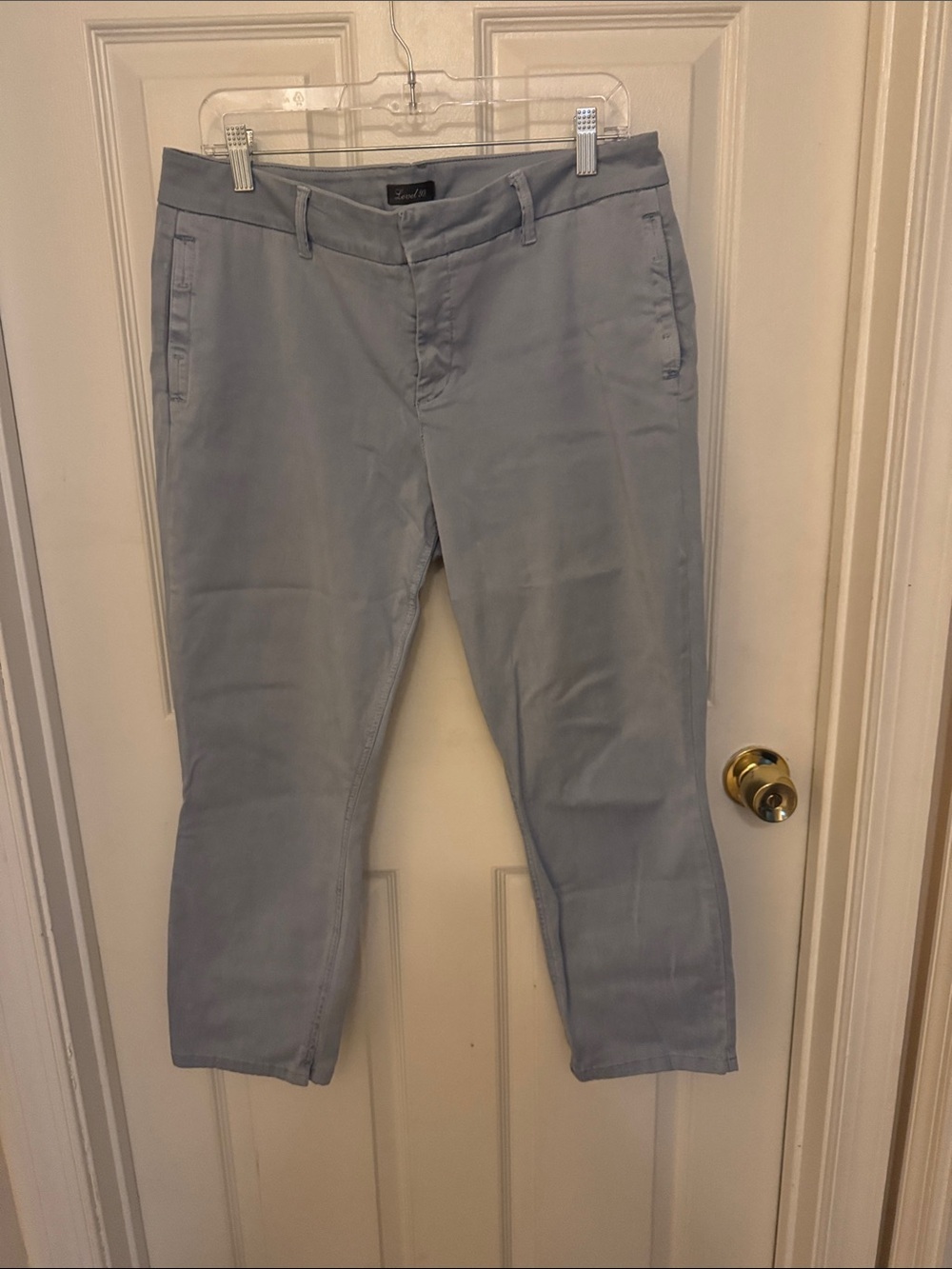Level 99 Light Blue Ankle Crop Pants
